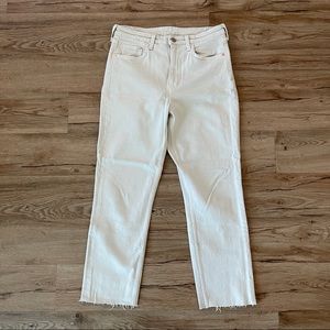 H&M Vintage Slim High Waist Jeans in Cream
